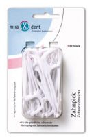 Miradent Zahnpick: Zahnseide und Zahnstocher 30 Stck-Packung